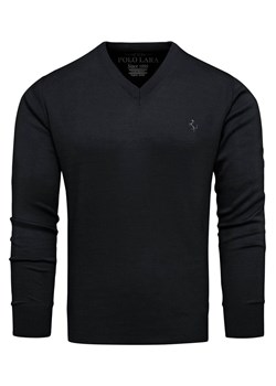 Sweter męski w serek kolor czarny Recea ze sklepu Recea.pl w kategorii Swetry męskie - zdjęcie 186147148