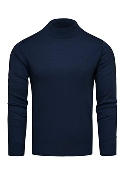 Sweter męski półgolf granatowy Recea ze sklepu Recea.pl w kategorii Swetry męskie - zdjęcie 186147149