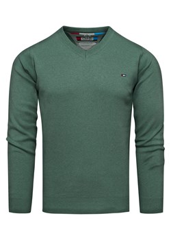 Sweter męski w serek zielony Recea ze sklepu Recea.pl w kategorii Swetry męskie - zdjęcie 186147158