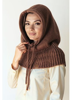 Kaptur balaclava Vivisence 70110 brązowy ze sklepu kontri.pl w kategorii Czapki zimowe damskie - zdjęcie 186147315