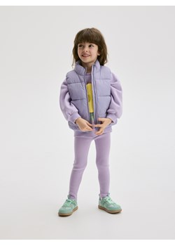 Reserved - Dzianinowe legginsy w prążek - lawendowy ze sklepu Reserved w kategorii Spodnie dziewczęce - zdjęcie 186148386