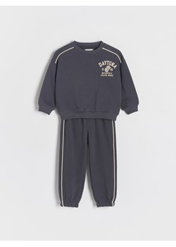 Reserved - Bawełniany komplet - ciemnoszary ze sklepu Reserved w kategorii Komplety chłopięce - zdjęcie 186148448