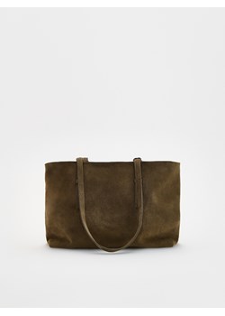 Reserved - Zamszowa torebka shopper - brązowy ze sklepu Reserved w kategorii Torby Shopper bag - zdjęcie 186148459