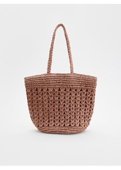Reserved - Pleciona torebka shopper - brudny róż ze sklepu Reserved w kategorii Torby letnie - zdjęcie 186148487