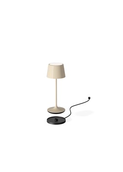 Lampka bezprzewodowa do baru LUNA 300 ceramiczny kremowy biały 6 sztuk/komplet ze sklepu Lysne w kategorii Lampy stołowe - zdjęcie 186149435