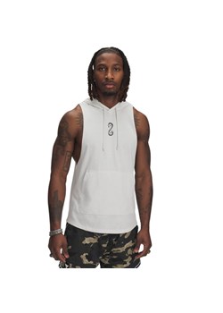 Męski top treningowy z kapturem Under Armour Project Rock Snake SL HD - biały ze sklepu Sportstylestory.com w kategorii Bluzy męskie - zdjęcie 186149655