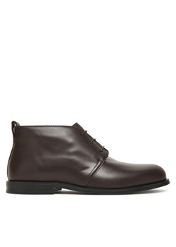 Trzewiki Calvin Klein Ess Rubber Desert Boot Lth HM0HM01979 Brązowy ze sklepu eobuwie.pl w kategorii Buty zimowe męskie - zdjęcie 186149785