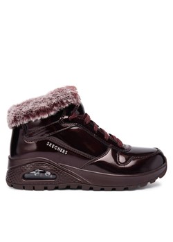 Botki Skechers Uno Rugged 168126/BURG Bordowy ze sklepu eobuwie.pl w kategorii Botki - zdjęcie 186149938