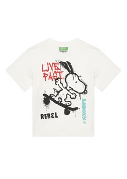 United Colors Of Benetton T-Shirt 3X1SG10JW Biały Regular Fit ze sklepu MODIVO w kategorii T-shirty chłopięce - zdjęcie 186151288