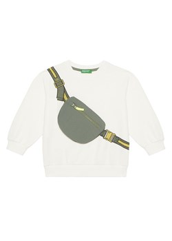 United Colors Of Benetton Bluza 32N4G10KO Biały Relaxed Fit ze sklepu MODIVO w kategorii Bluzy chłopięce - zdjęcie 186151335