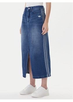adidas Spódnica jeansowa adicolor 3-Stripes JW2658 Niebieski Regular Fit ze sklepu MODIVO w kategorii Spódnice - zdjęcie 186151565