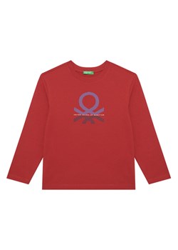 United Colors Of Benetton Bluzka 3I1XC10Q3 Czerwony Regular Fit ze sklepu MODIVO w kategorii T-shirty chłopięce - zdjęcie 186151575