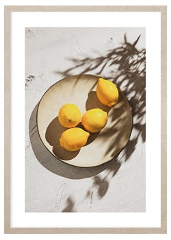 Ars Longa Druk artystyczny &quot;Lemons on a plate&quot; w ramce - 70 x 50 cm ze sklepu Limango Polska w kategorii Obrazy - zdjęcie 186154559