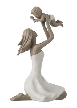 J Line Figurka dekoracyjna w kolorze biało-szarobrązowym - 12 x 18 x 10 cm ze sklepu Limango Polska w kategorii Dekoracje - zdjęcie 186155867