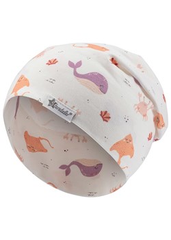 Sterntaler Czapka beanie &quot;Underwater&quot; w kolorze biało-pomarańczowo-fioletowym ze sklepu Limango Polska w kategorii Czapki dziecięce - zdjęcie 186155945