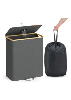 Songmics Kosz w kolorze szaro-jasnobrązowym na śmieci - 52,5 x 70,5 x 38,5 cm ze sklepu Limango Polska w kategorii Kosze na śmieci - zdjęcie 186157539