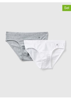 Benetton Slipy (2 pary) w kolorze szaro-białym ze sklepu Limango Polska w kategorii Majtki dziecięce - zdjęcie 186158158