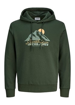 Jack &amp; Jones Bluza w kolorze ciemnozielonym ze sklepu Limango Polska w kategorii Bluzy męskie - zdjęcie 186158359