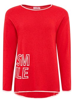 Zwillingsherz Sweter &quot;SMILE&quot; w kolorze czerwonym ze sklepu Limango Polska w kategorii Swetry damskie - zdjęcie 186159649