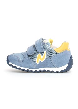 Naturino Skórzane sneakersy "Sanny" w kolorze błękitno-żółtym ze sklepu Limango Polska w kategorii Buty sportowe dziecięce - zdjęcie 186159675