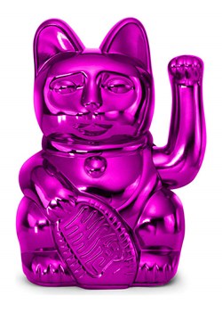 Donkey Figurka dekoracyjna &quot;Lucky Cat Cosmic&quot; w kolorze różowym - 10,5 x 15 x 8,5 cm ze sklepu Limango Polska w kategorii Dekoracje - zdjęcie 186160238