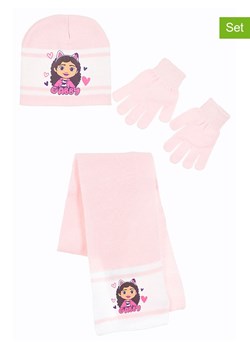 Gabby&apos;s Dollhouse 3-częściowy zestaw &quot;Domek Gabi&quot; w kolorze jasnoróżowo-białym ze sklepu Limango Polska w kategorii Czapki dziecięce - zdjęcie 186160348