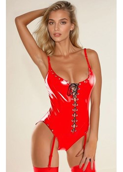 Body damskie na ramiączka z Wetlook czerwone Doja, Kolor czerwony, Rozmiar S, Glossy ze sklepu Intymna w kategorii Body damskie - zdjęcie 186162466