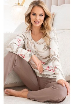 Donna piżama damska z długimi spodniami Michelle, Kolor beżowy-ecru, Rozmiar M, Donna - id: 217008 - marki Donna - 186162565 Donna piżama damska z długimi spodniami Michelle, Kolor beżowy-ecru, Rozmiar M, Donna ze sklepu Intymna w kategorii Piżamy damskie - zdjęcie 186162565