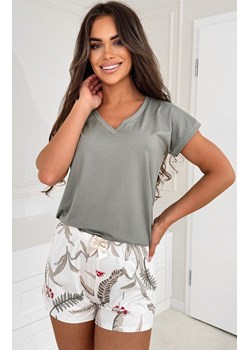Donna piżama damska z krótkimi spodenkami Michelle, Kolor ecru-oliwkowy, Rozmiar S, Donna ze sklepu Intymna w kategorii Piżamy damskie - zdjęcie 186162567