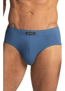 3-pack bawełniane slipy męskie M-1069CL, Kolor niebiesko-grafitowy, Rozmiar L, LAMA ze sklepu Intymna w kategorii Majtki męskie - zdjęcie 186162929