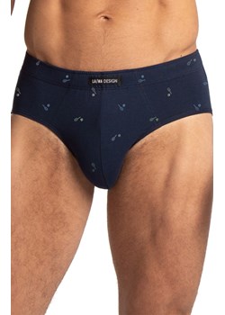 2-pack bawełniane slipy męskie M-1073CL, Kolor czarno-granatowy, Rozmiar L, LAMA ze sklepu Intymna w kategorii Majtki męskie - zdjęcie 186162937