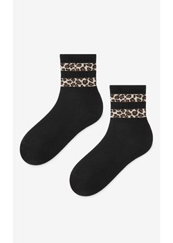Marilyn skarpetki damskie z panterkowym wzorem czarne Panther Stripes, Kolor czarny, Rozmiar 36-40, Marilyn ze sklepu Intymna w kategorii Skarpetki damskie - zdjęcie 186163366
