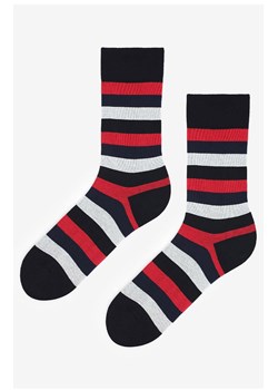 Marilyn skarpetki męskie w szerokie paski Stripes W&amp;R, Kolor czarny-wzór, Rozmiar 41-45, Marilyn ze sklepu Intymna w kategorii Skarpetki męskie - zdjęcie 186163418