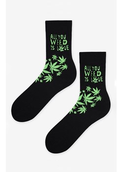 Marilyn czarne skarpetki męskie Weed Love, Kolor czarny, Rozmiar 41-45, Marilyn ze sklepu Intymna w kategorii Skarpetki męskie - zdjęcie 186163448