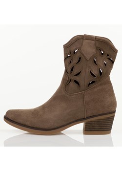 Brązowe zamszowe kowbojki, botki damskie M.Daszyński 2382-11 ze sklepu suzana.pl w kategorii Botki - zdjęcie 186168688