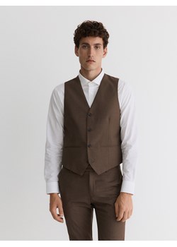 Reserved - Kamizelka z wełną - brązowy ze sklepu Reserved w kategorii Kamizelki męskie - zdjęcie 186169045