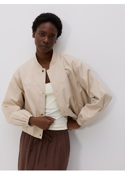 Reserved - Kurtka bomberka oversize - złamana biel ze sklepu Reserved w kategorii Kurtki damskie - zdjęcie 186169067