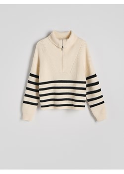 Reserved - Sweter z rozpinanym golfem - wielobarwny ze sklepu Reserved w kategorii Swetry damskie - zdjęcie 186170175