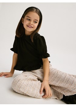 Reserved - Bluzka z haftowanym wzorem - czarny ze sklepu Reserved w kategorii Bluzki dziewczęce - zdjęcie 186170207