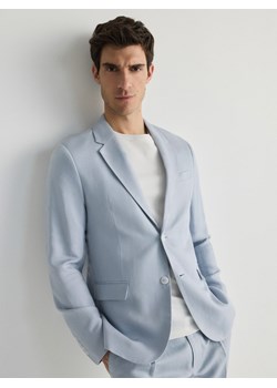 Reserved - Marynarka regular z domieszką lnu - jasnoniebieski ze sklepu Reserved w kategorii Marynarki męskie - zdjęcie 186170518