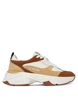 Sneakersy LOVE MOSCHINO JA15246G0NIQF10B Beżowy ze sklepu eobuwie.pl w kategorii Buty sportowe damskie - zdjęcie 186171136