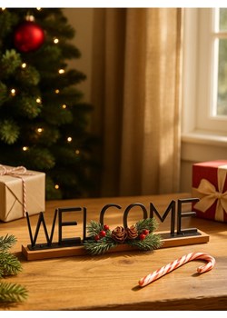 Sinsay - Ozdobny napis świąteczny WELCOME - czarny ze sklepu Sinsay w kategorii Dekoracje bożonarodzeniowe - zdjęcie 186173186
