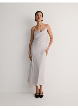 Reserved - Sukienka maxi z wiskozy - jasnoszary ze sklepu Reserved w kategorii Sukienki - zdjęcie 186174369
