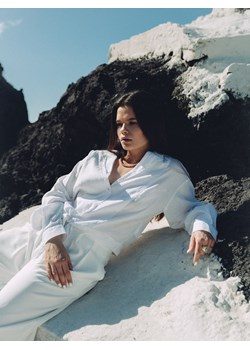 Reserved - Koszula z wiązaniem - biały ze sklepu Reserved w kategorii Koszule damskie - zdjęcie 186174445