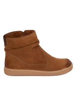 Damskie buty barefoot sztyblety z zamkiem ocieplane 1297 rude ze sklepu butyolivier w kategorii Półbuty damskie - zdjęcie 186174546