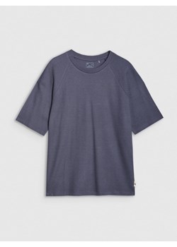 Męski t-shirt oversize 4F 4FRSS25TTSHM2731 - szary ze sklepu Sportstylestory.com w kategorii T-shirty męskie - zdjęcie 186174989
