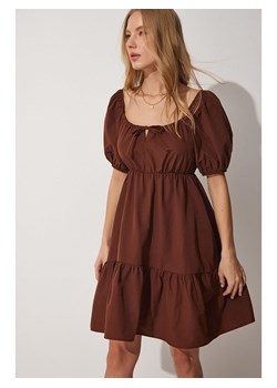 Happiness Istanbul Sukienka w kolorze ciemnobrązowym ze sklepu Limango Polska w kategorii Sukienki - zdjęcie 186176338