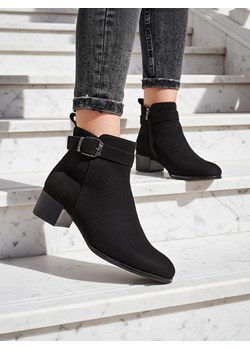 Botki Elegante Nero z Ekoskóry ze sklepu royalfashion.pl w kategorii Botki - zdjęcie 186176706