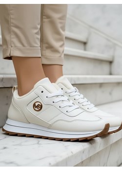 Royalfashion Alba Ocieplane Sneakersy Damskie Biale Ekoskora na Platformie ze sklepu royalfashion.pl w kategorii Buty sportowe damskie - zdjęcie 186176807