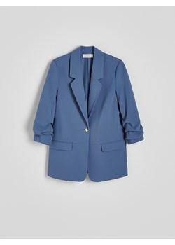 Reserved - Marynarka z marszczonymi rękawami - jasnoniebieski - id: 1616I-50X - marki Reserved - 186177457 Reserved - Marynarka z marszczonymi rękawami - jasnoniebieski ze sklepu Reserved w kategorii Marynarki damskie - zdjęcie 186177457